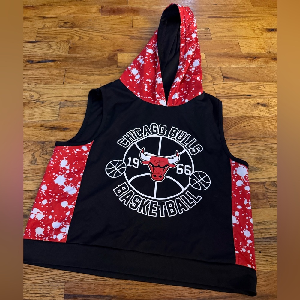 NBA Black and Red Splatter Hoodie